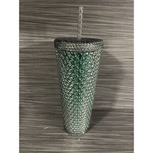 Way to Celebrate‎ 26oz Double Wall AS Plastic Textured Tumbler, Iridescent Green